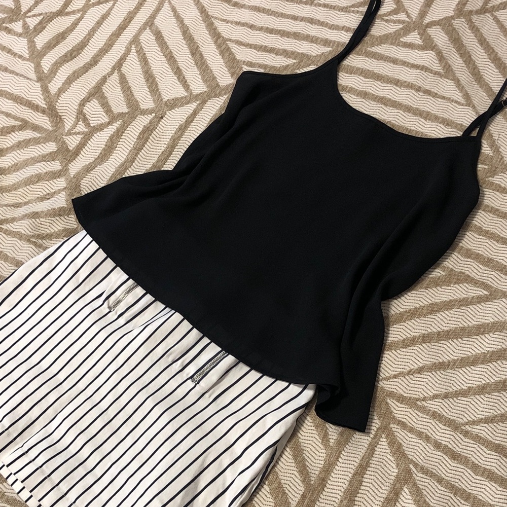Forever 21 White & Black Mini Skirt w/ sheer top - Set!